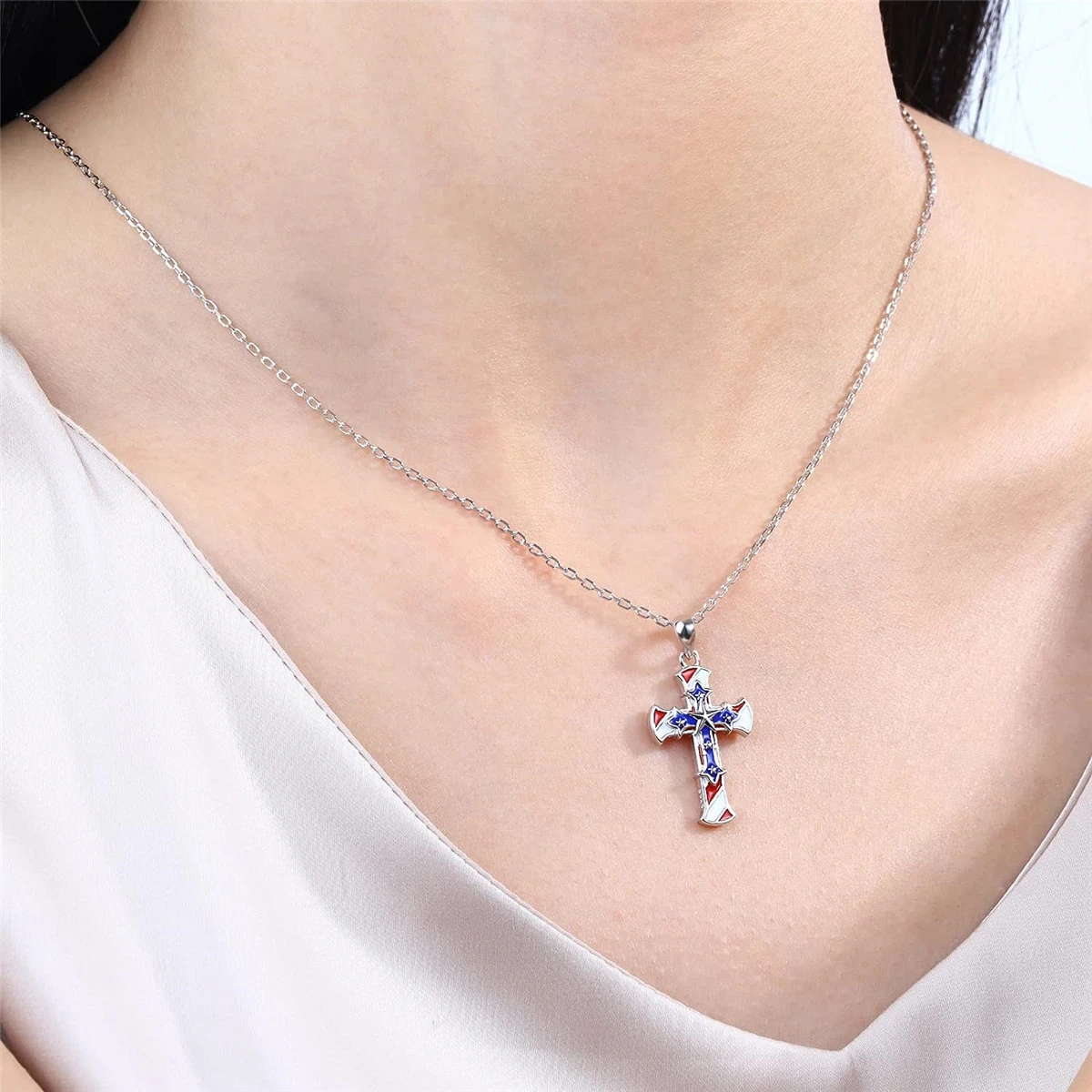 لافتة رائعة على شكل نجمة متدلية، مجوهرات نسائية مثالية، إكسسوارات الحفلات، هدايا عيد الميلاد #5