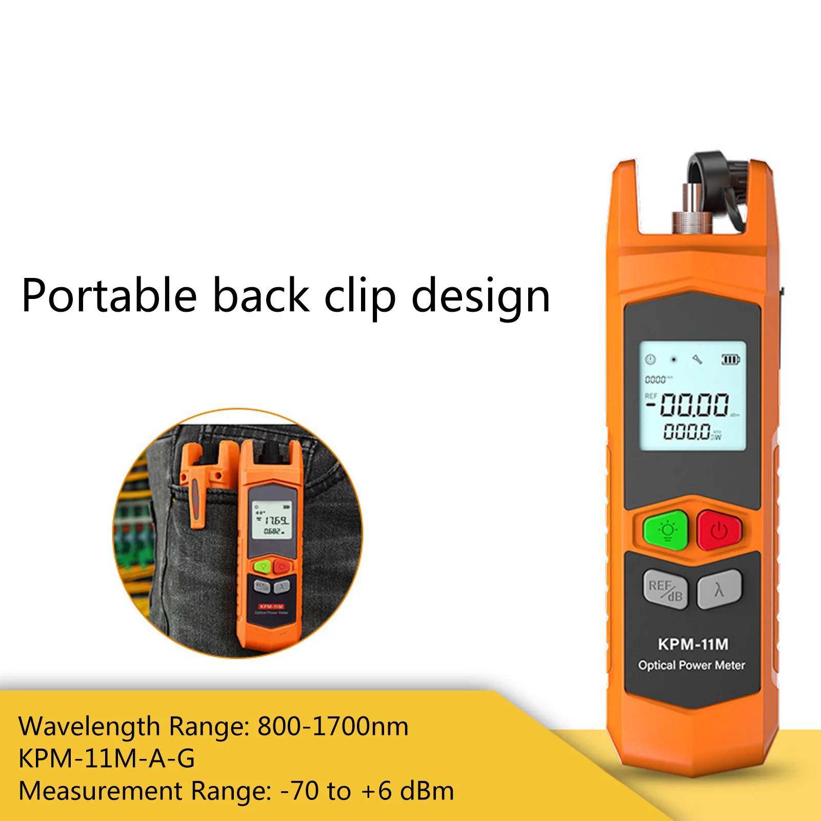 Optical Power Detector Fiber Optical Power Meter 2.5mm Universal Interface Mini Portable with Self Calibration for Maintenance