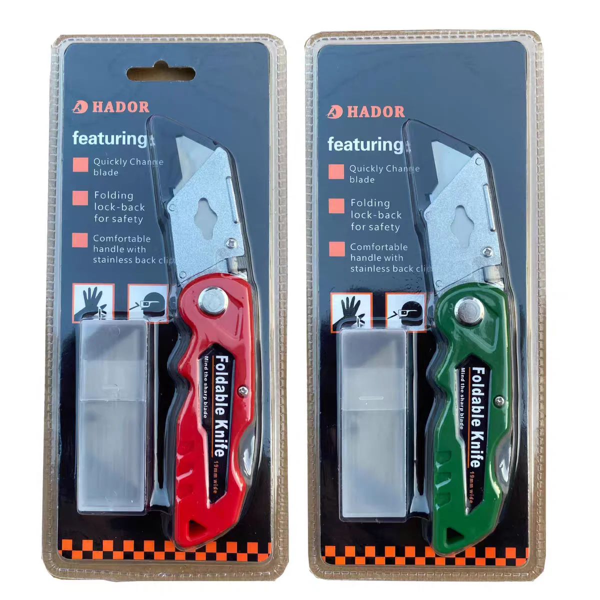 Heavy Duty Foldable Box Cutter Knife Replaceable Blade Utility Cutter Cardboard Paper Leather Craft Workshop Tool