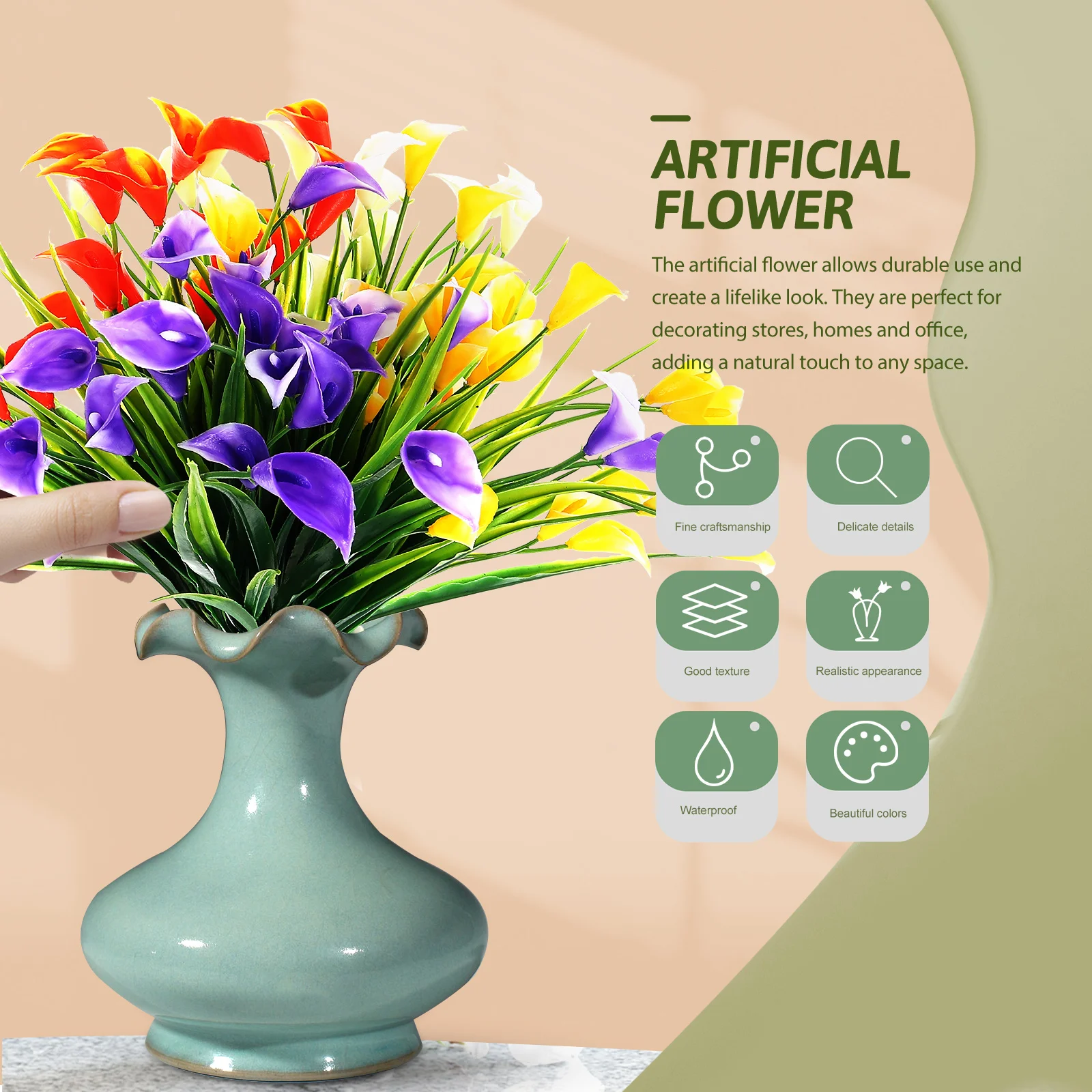 

Artificial Faux Flowers Simulation Bouquet Diy Flower Arranging Material Fake Decor For Birthday