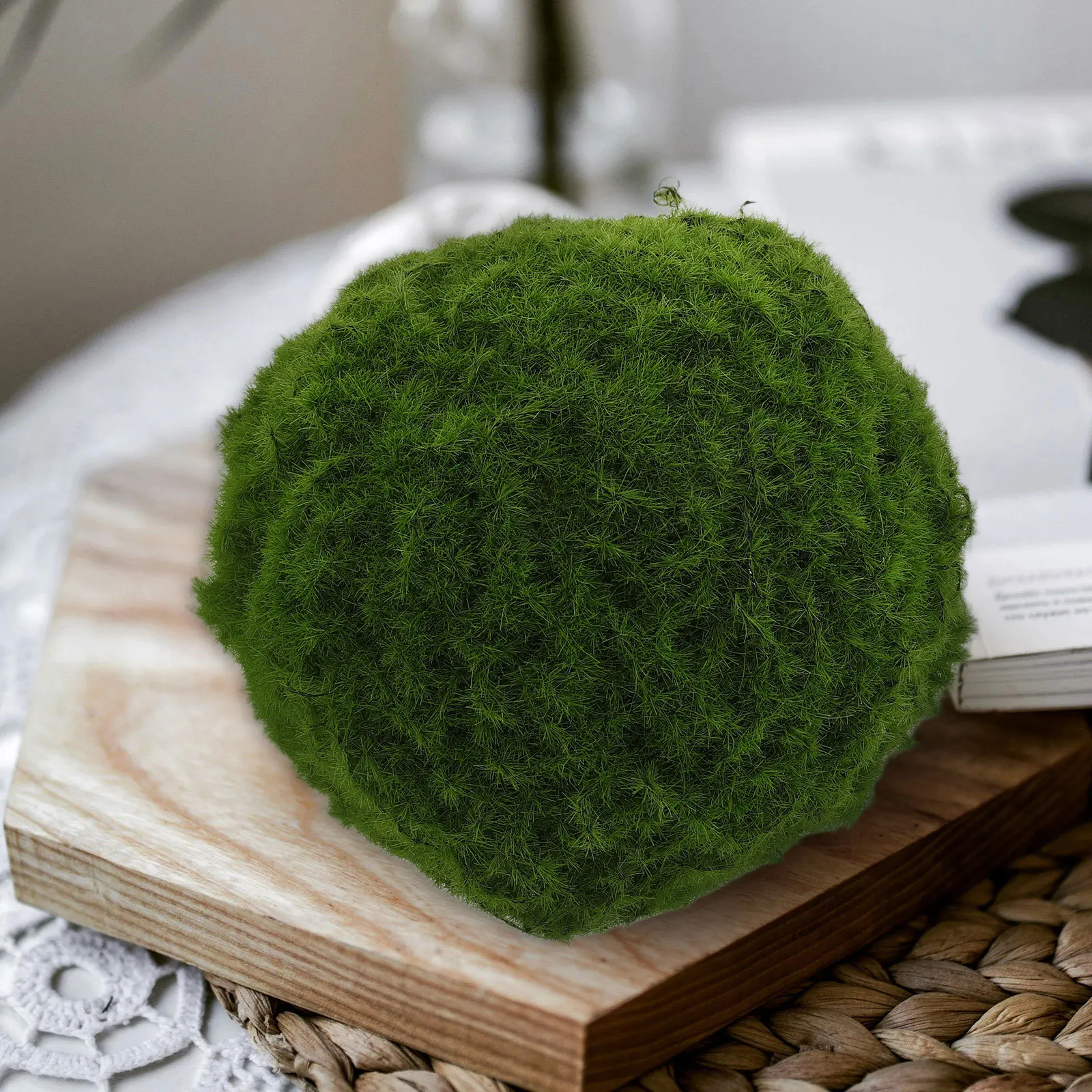 

10Cm Realistic Moss Covered Balls Artificial Topiary Spheres For Indoor Outdoor Decor Centerpieces Store Displays Faux