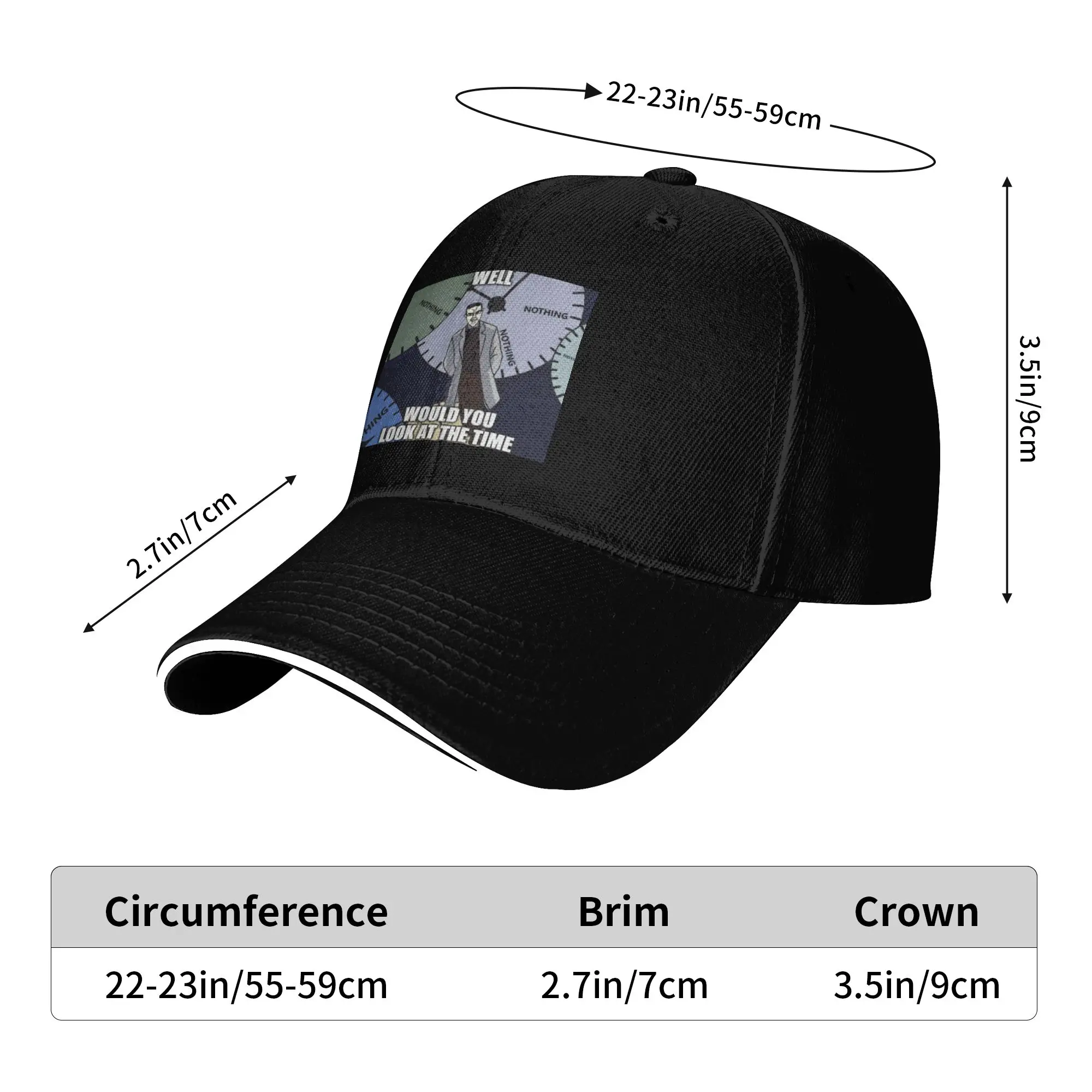 Would You Look At The Time Meme Baseball Cap  Hiking Fishing Breathable Trucker Hat Women Men y2k Cool Print Baseball Caps