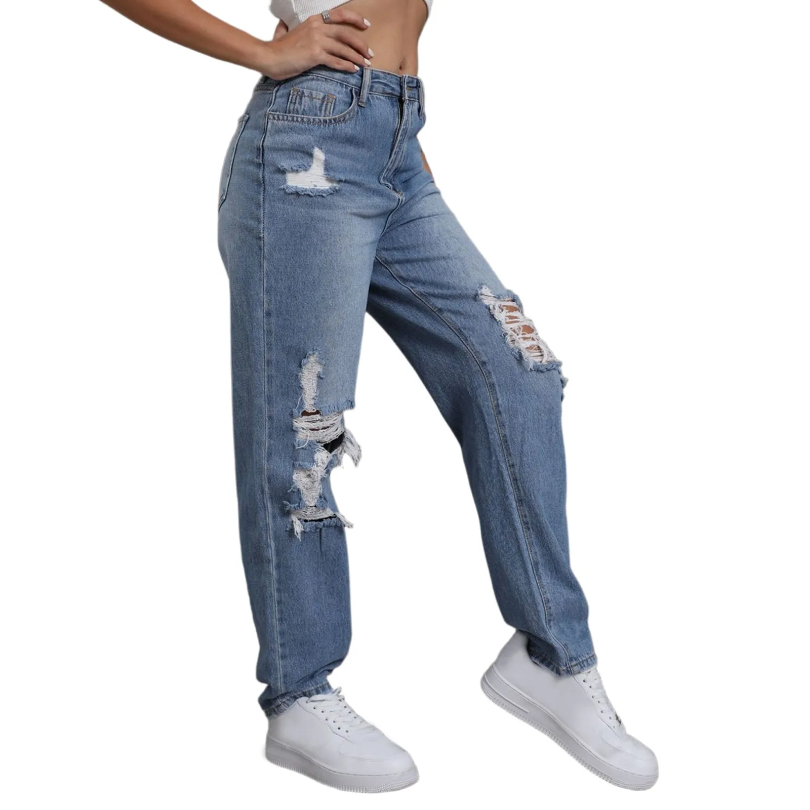 

Denim Jeans For Women White Skinny Jeans Women Straight Leg Sweatpants For Women Brunt Work Pants Womens Baggy Jeans Ropa Mujer