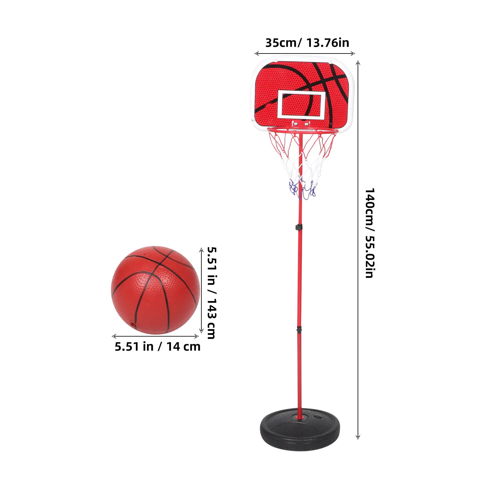 1Set Basketball Hoop Adjustable Height Indoor Outdoor Portable Stand Mini Basketball Goal for - view 3