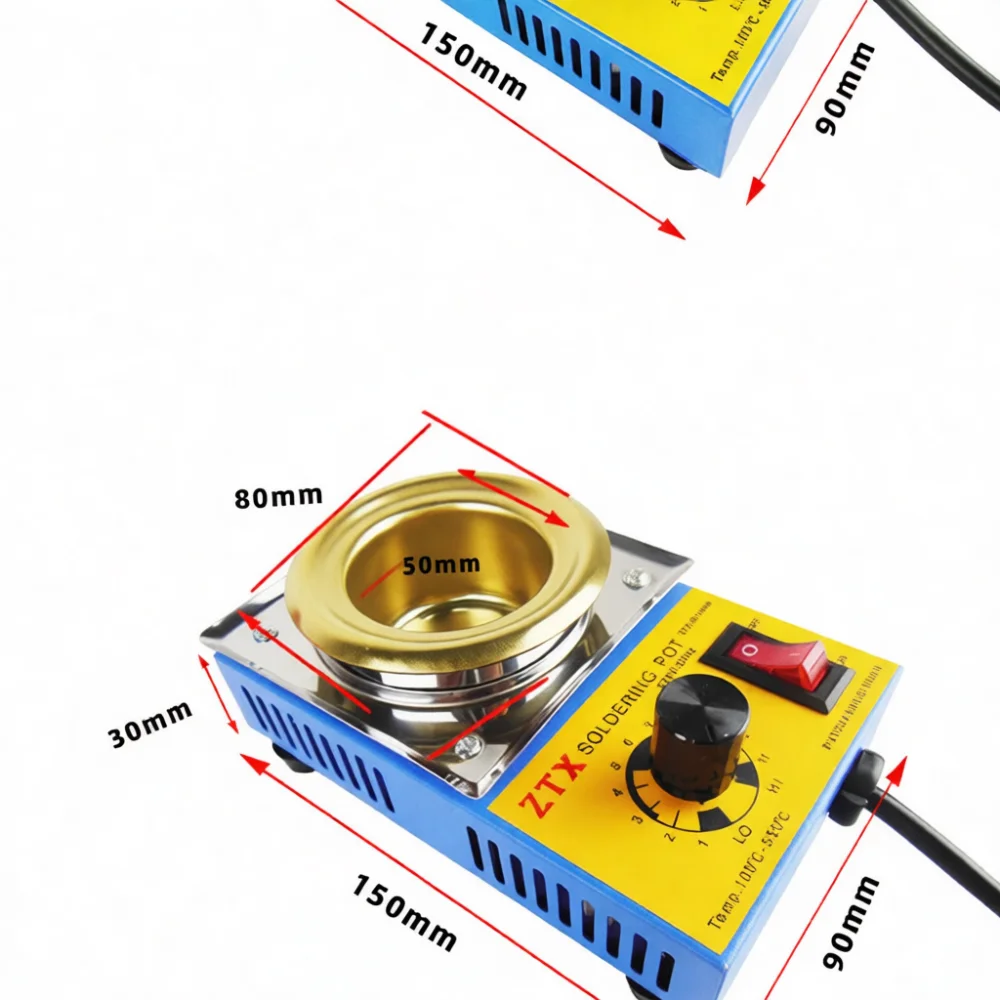 Desktop Titanium Plated Solder Melting Pot For Xinghua Adjustable Temperature Lead Free Furnace Soldering Station Tool
