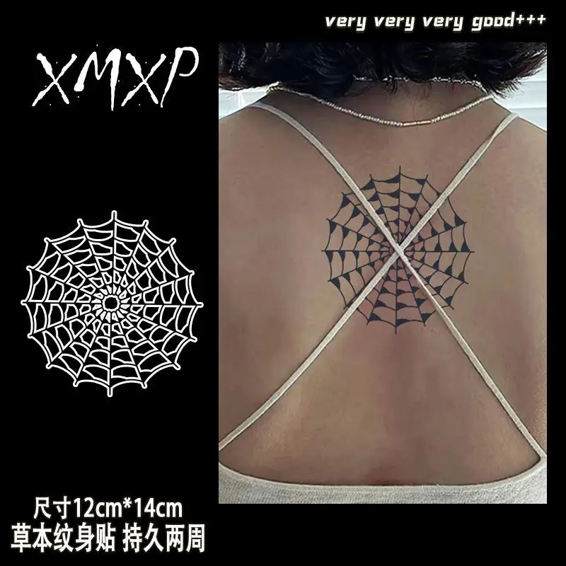 Herbal Tattoos Cobweb Temporary Waterproof Tattoo for Women Spider Web Lasting Arm Tatto Art Punk Tatoo Festival Cheap Goods