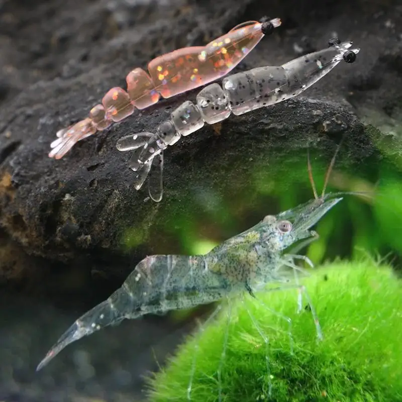 

DUODUOYU 100 шт. 0,4 г/40 мм Мини-приманки для рыбалки в виде креветок из мягкого силикона, многосекционные приманки-креветки, искусственная наживка, рыболовные снасти