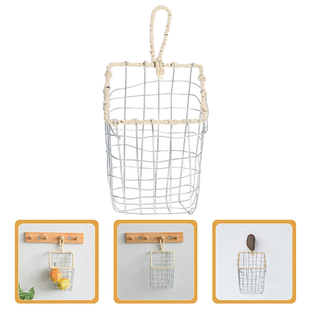 

Wrought Iron Storage Basket Hanging Baskets for Organizing Kitchen Fruit Vegetable
