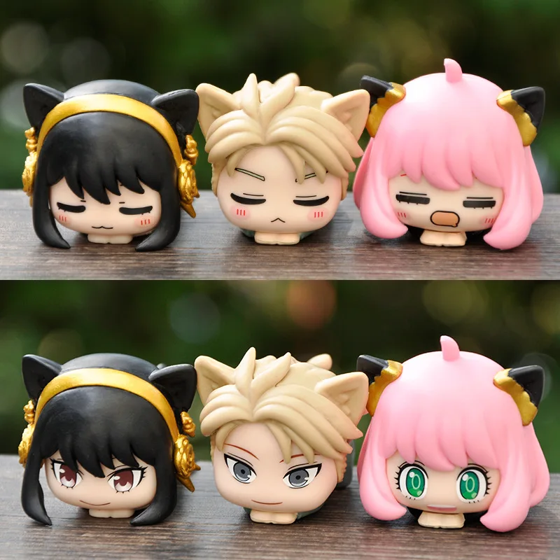 

Anime SPY×FAMILY Figure 6PC Cartoon Lying Down Anya Forger Model Cute Child Toy Gift Kawaii Girl Desktop Ornaments Anya Figure