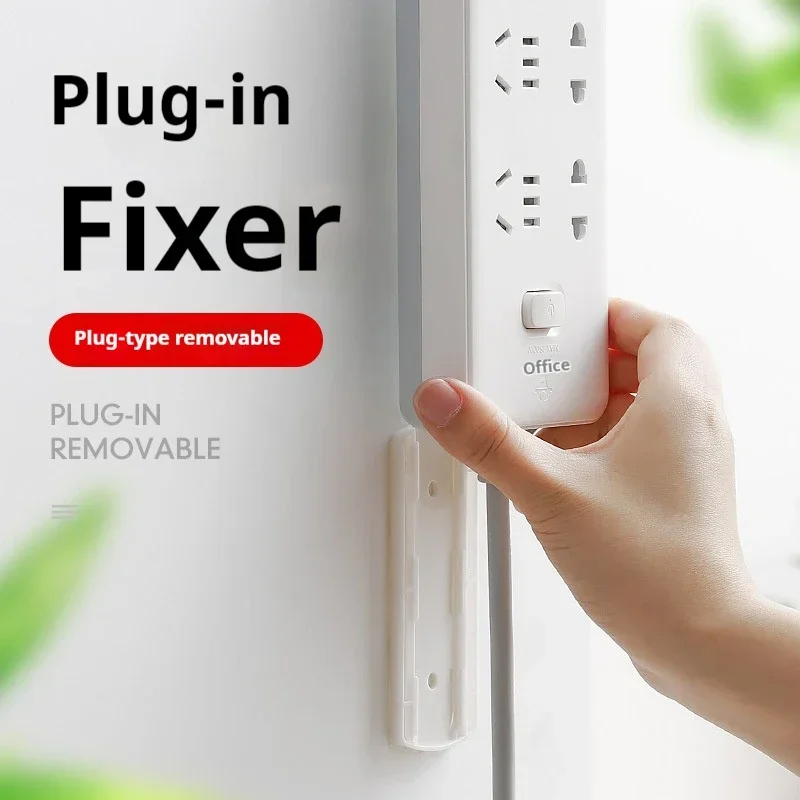 

1/3/5pcs Wall-Mounted Holder Punch-Free Plug Fixer Self-Adhesive Socket Fixer Cable Power Strip Holder Cable Wire Organizer Rack