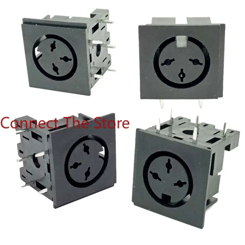 10PCS Supply Large DIN 3P Female Socket 90 Degree Plug Plate Type       Computer   