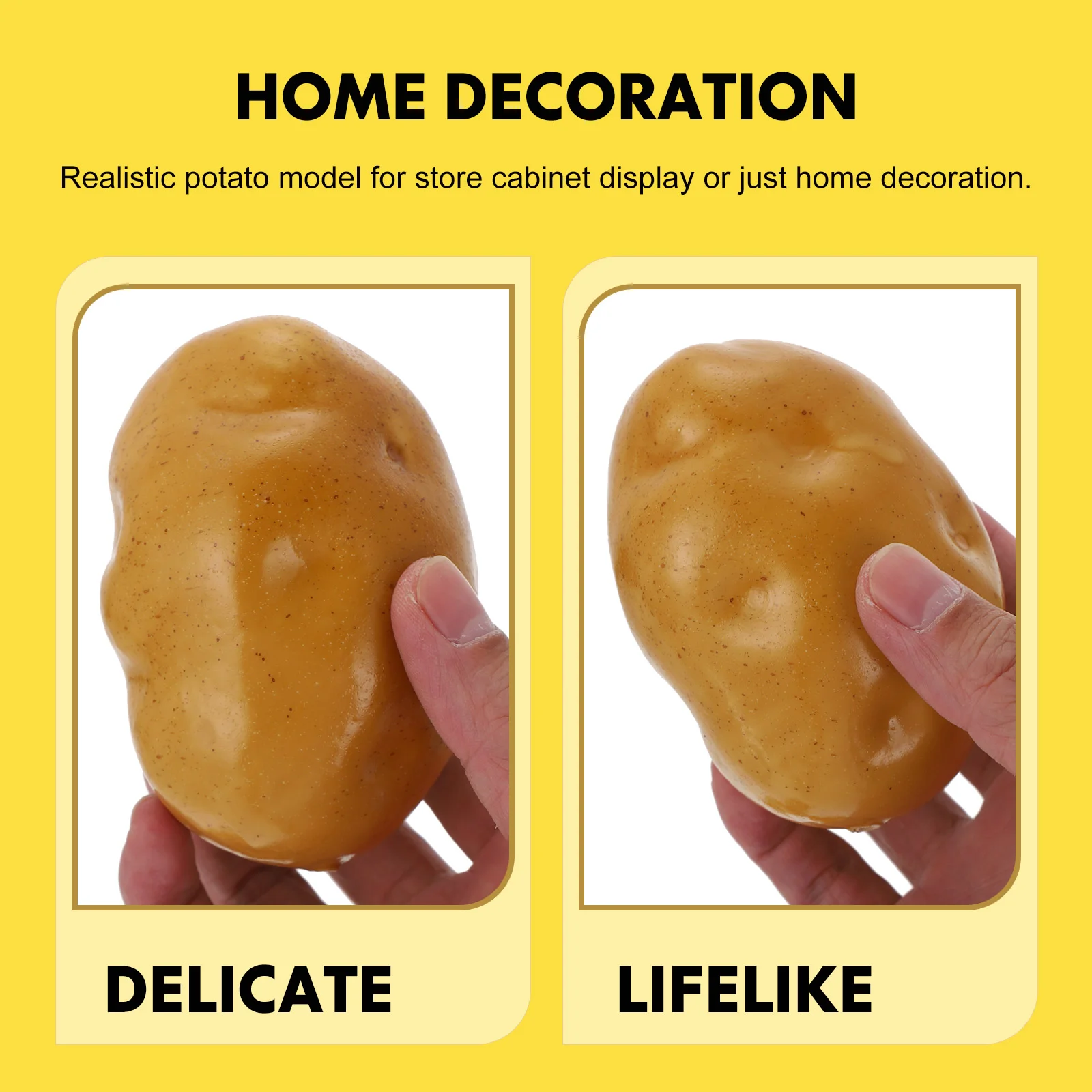 4 Pcs Simulation Vegetable Props Shop Decoration Desktop Decorative Potato Models Ornament Resin Multi-function Showcase