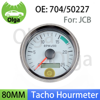 Tacho Hourmeter Gauge 704/50227 Tachometer Gauge 12V For JCB Backhoe Loader 214 215 217 4CX444 4CN444 4CN-4WS 4CXSM444 4C Olga