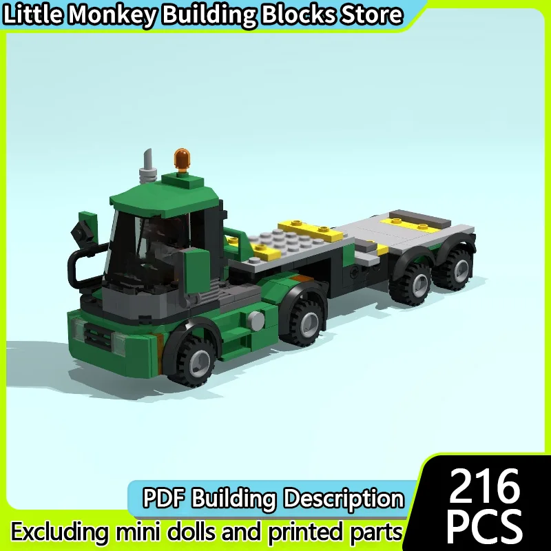 

Speed Racing Car Model MOC Building Bricks Freight Yard Truck Modular Technology Children Holiday Gifts Assemble Toys Suit