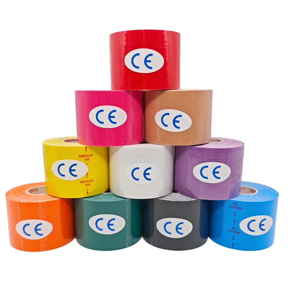 Sport-Kinesiologie-Tape Wasserdichtes Athletisches Bandage-Tape zur Muskelregeneration Schmerzlinderung Schulter Knie Tennis Fitness Sport-Tape Aufkleber