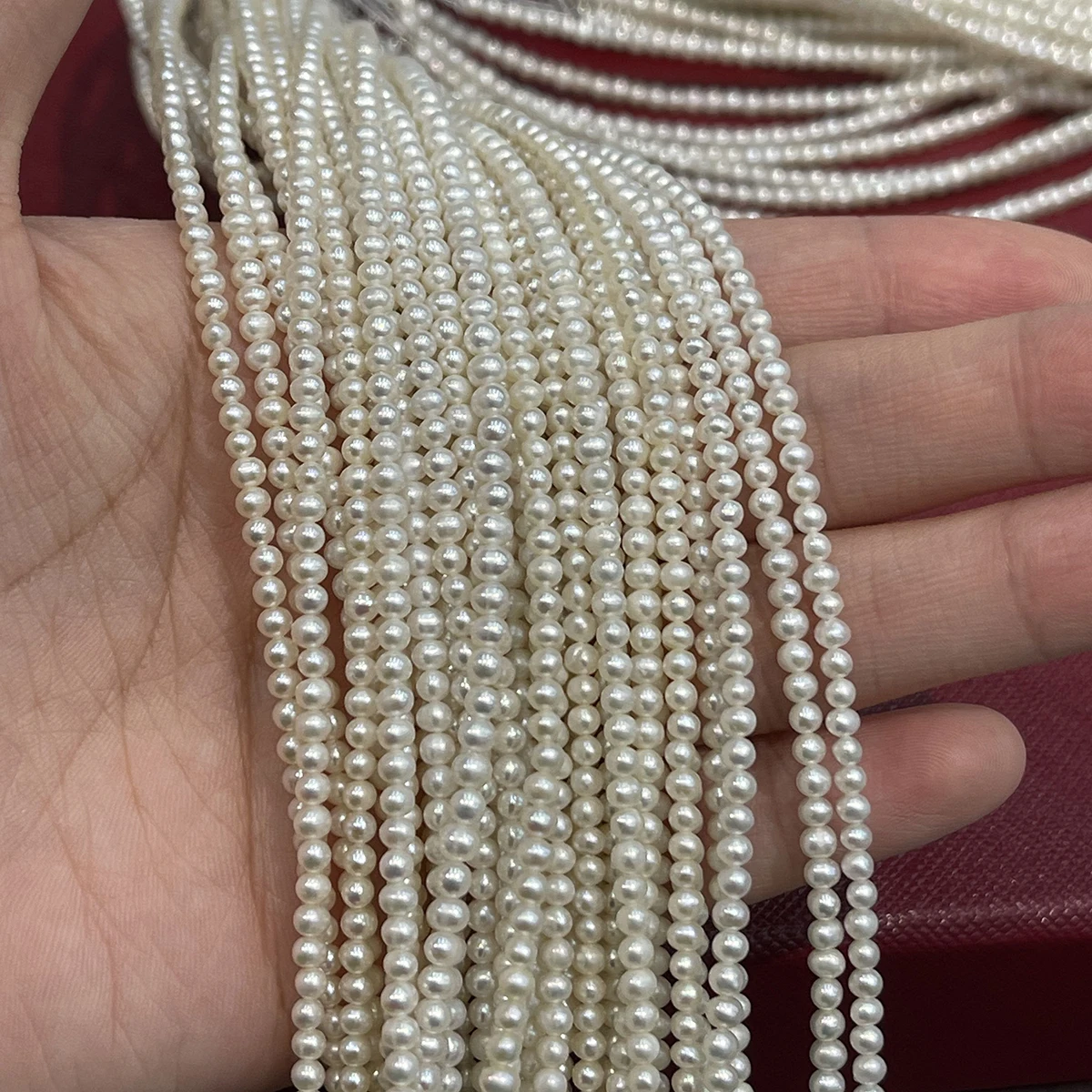 DIY Isolationsperle Natürliche Süßwasserperle 2-3mm für Schmuckherstellung DIY Halskette Armband Ketten Ohrringe Zubehör – Detail 4