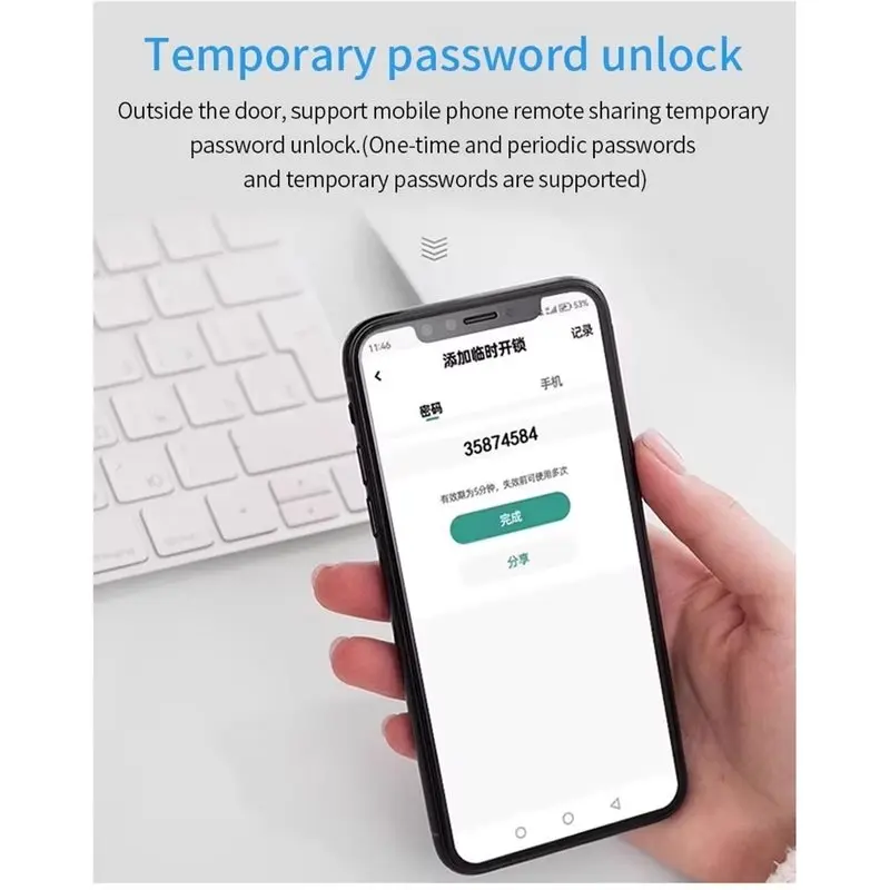 A24U Fingerprint Access Control Keyboard 125Khz 13.56Mhz Tuya APP Enabled RFID Support Intelligent Control System