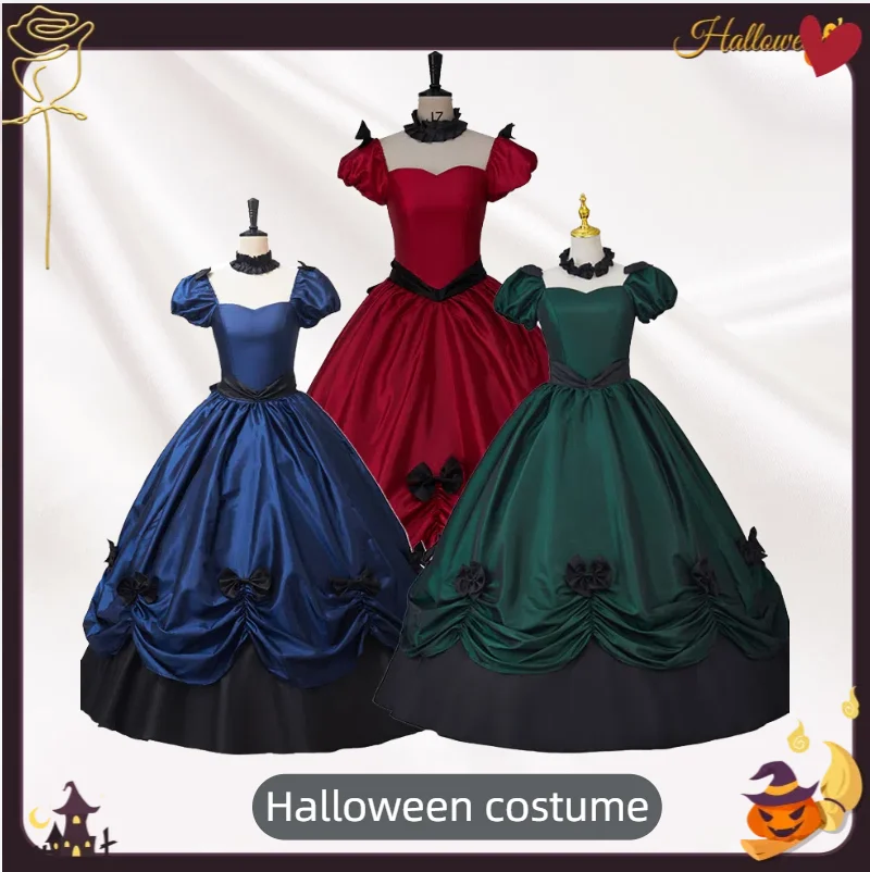 

Средневековое платье Виктории Лолиты с бантом, регулируемое придворное платье, бальное платье