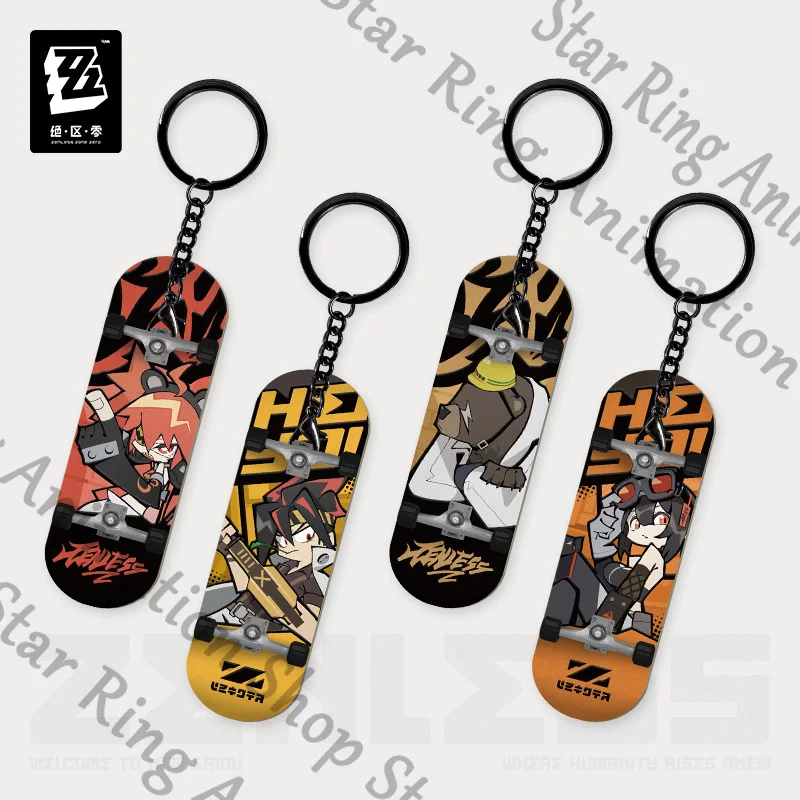 

Genuine Zenless Zone Zero Koleda Belobog Anton Ivanov Anime Q Version Pendant Finger Gliding Keychain Keyring Cospaly Cartoon