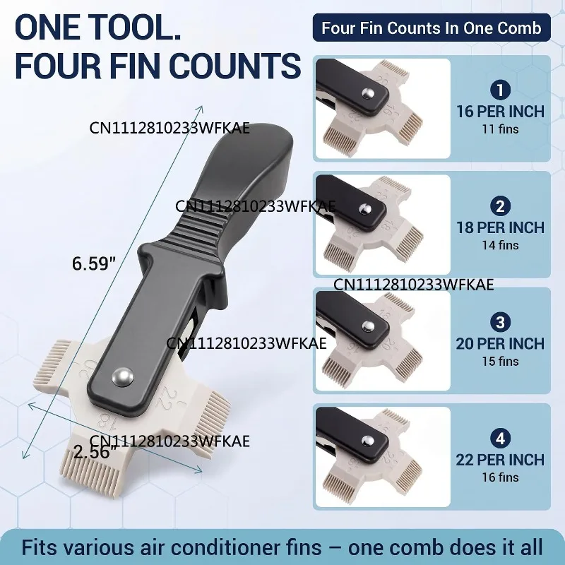 1 piece air conditioner fin shaping tool, comb radiator fin cleaner 4-in-1 fin comb