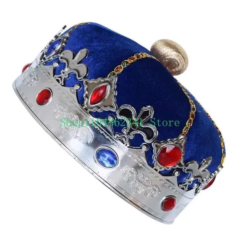 5As King Crown Hat Hoàng gia vua vương miện bên hat vua hoàng vương vương miện sinh nhật vương miện mũ Halloween Phụ kiện trang