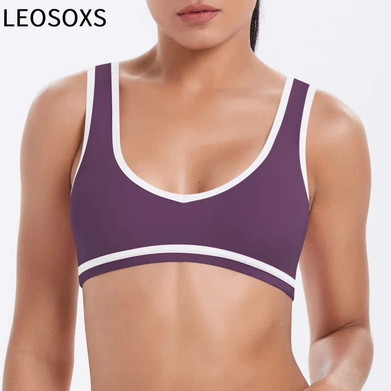 

LEOSOXS Sexy Sports Bra Comfort Gym Top Women Training Running Yoga Summer Women Sports Underwear Fitness Workout Clothing Women