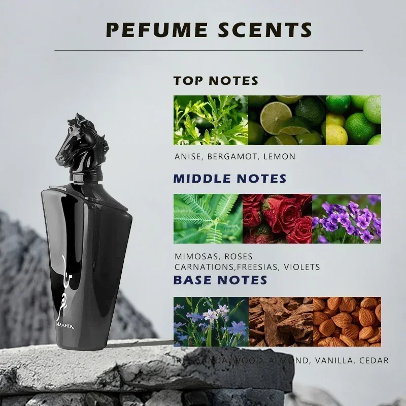 100ml Perfume Hombre aceite Original Medio Oriente Dubai Spray Eau de Parfum fragancia duradera fresco hombres mujeres regalo desodorante citas