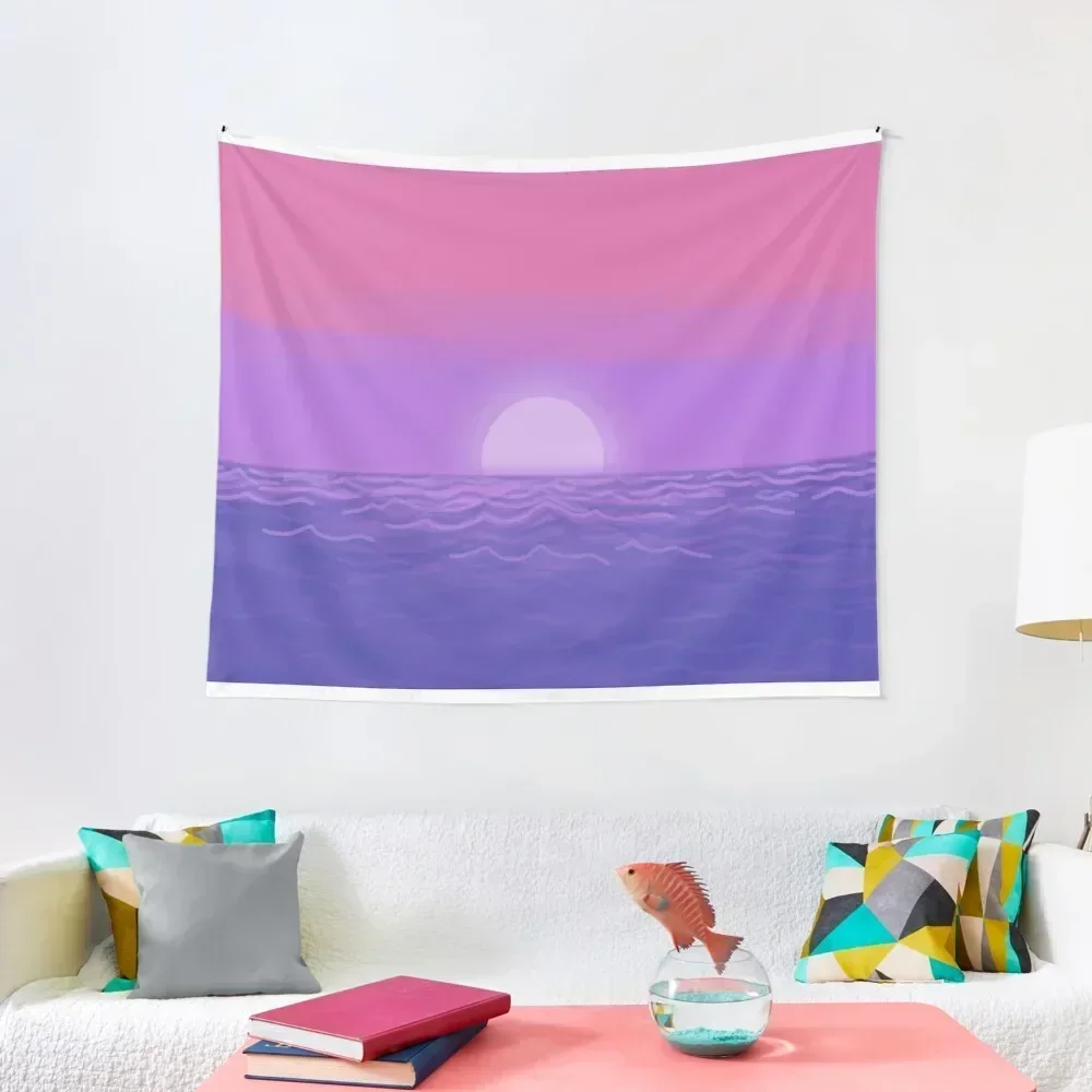 

Bi Pride Sunset Landscape Tapestry Room Design Aesthetics For Room Tapestry