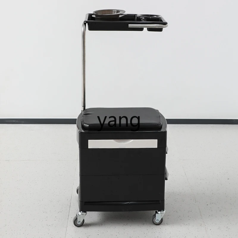 Lhh خزانة أدوات صالون الشعر، عربة أدوات قص الشعر الخاصة المصنوعة من الفولاذ المقاوم للصدأ #4