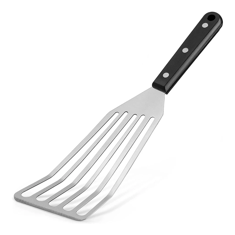 12.4Inch Fish Spatula- Slotted Fish Turner Spatula With Sloped Head Design - Durable And Lightweight Thin Spatula Metal