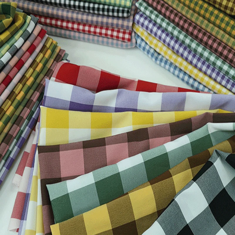 Slight 4 Way Stretch Yarn Dyed Plaid Fabric Sold By The Meter DIY Sewing for Dresses Shirts Garment Designer Material Cloth