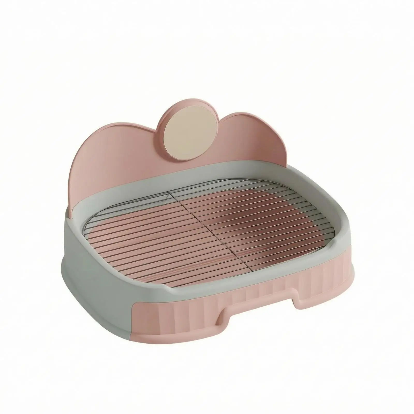 Compact Dog Toilet Tray with Drawer and Splash Guard for Apartments Small Breed Pet Potty