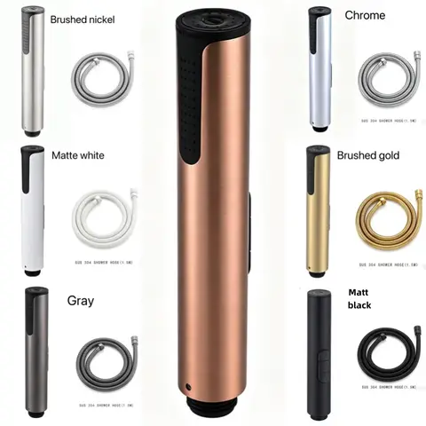 Bathroom Accessories 3 Functions Portable Shower Head Anus Cleaner Stainless steel Sprayer Self-Cleaning Body Cleaner 1.5M Hose