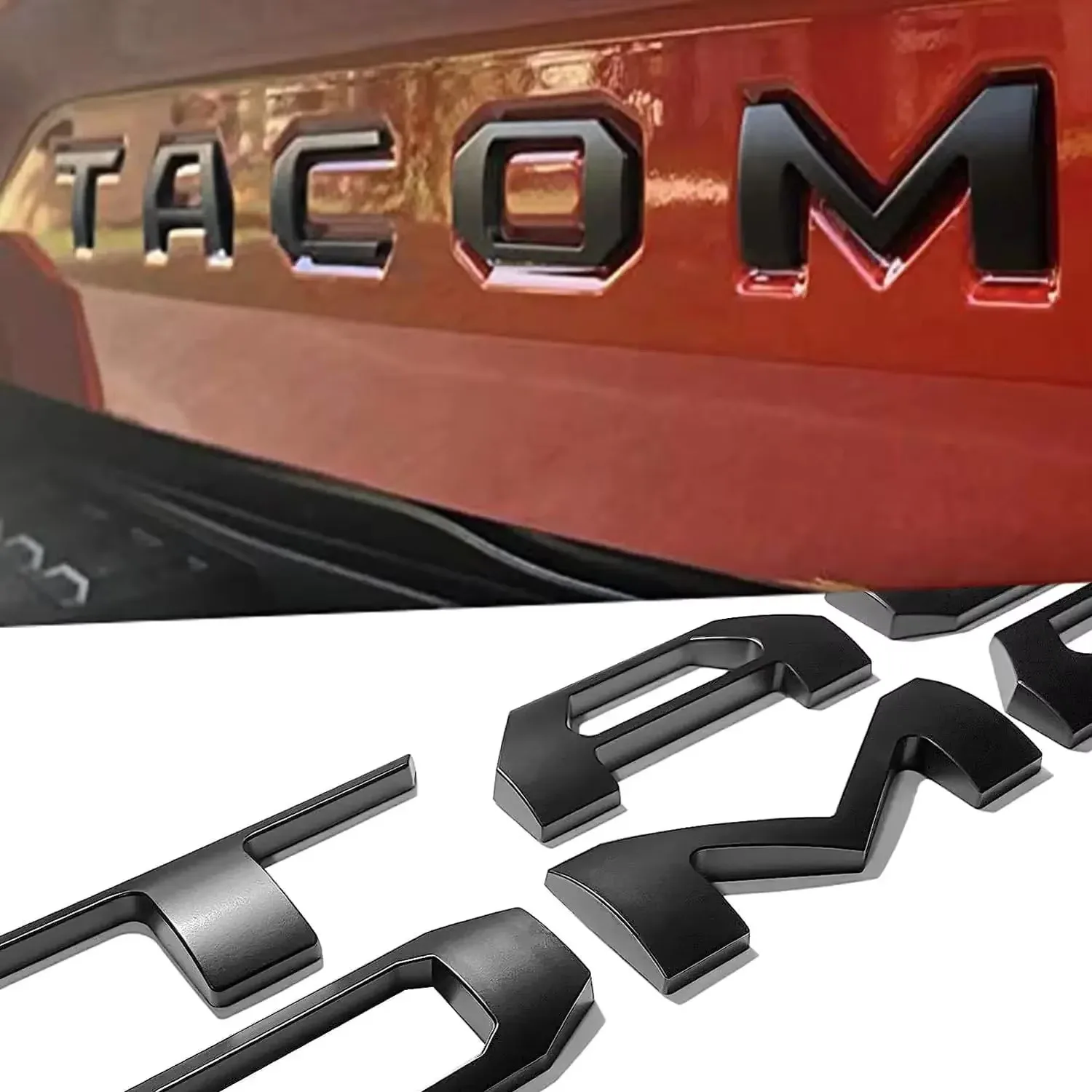 

3D Emblem Sticker for Toyota Tacoma 2016-2023 3D Raised Tailgate Insert Letters Emblem Decoration Badge Decal Car Accessories