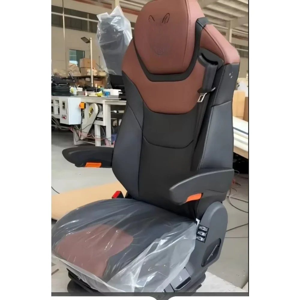Hot Sale Leather Airbag Truck Factory Supplier Pneumatic Suspension Seat Truck Modified Driver Seat