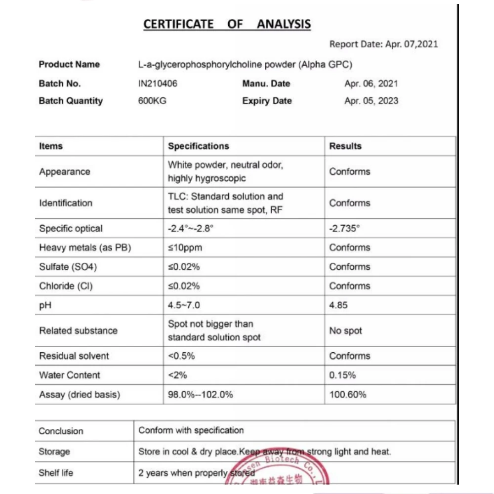 Alpha GPC,Cholined Glycophosphate,Free Shipping