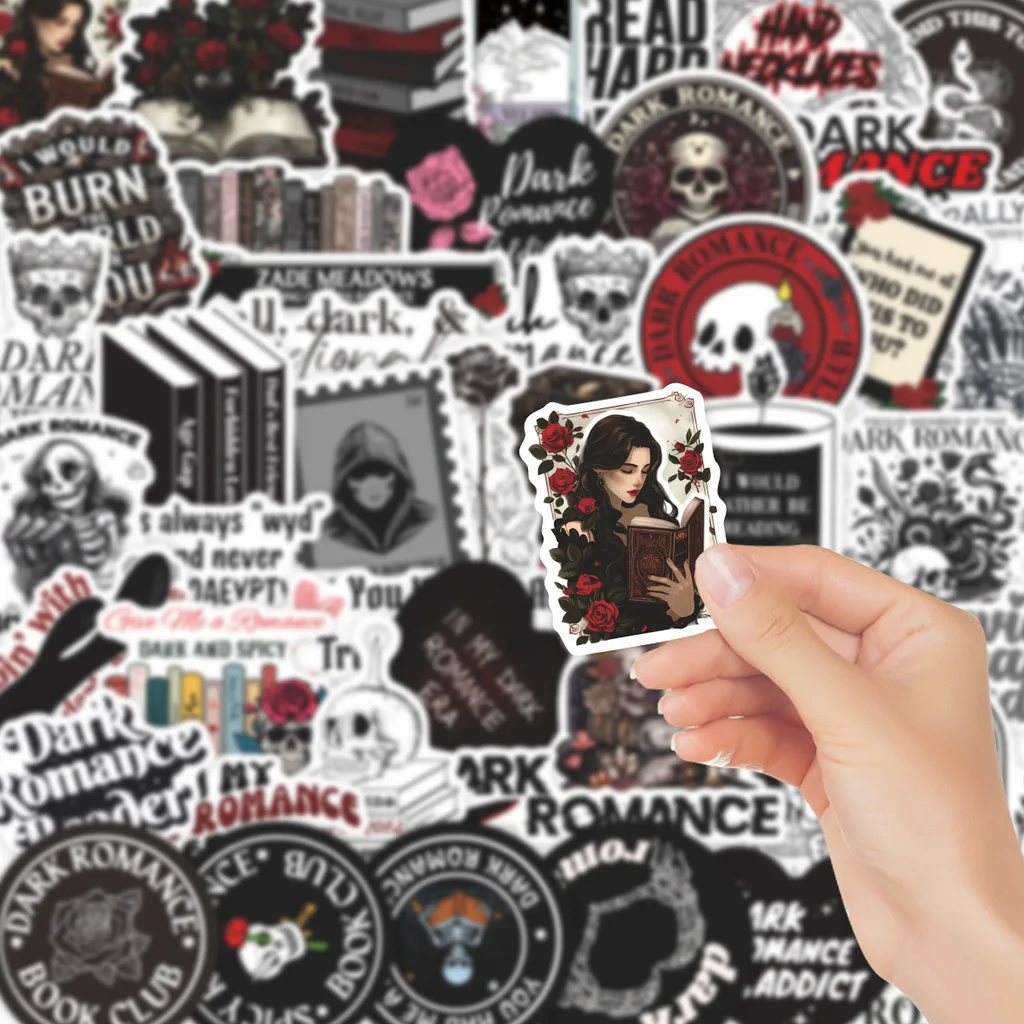 

50Pcs Dark Romantic Literature Graffiti Stickers Waterproof DIY Luggage Notebook Decor Decals Papery Pop Store