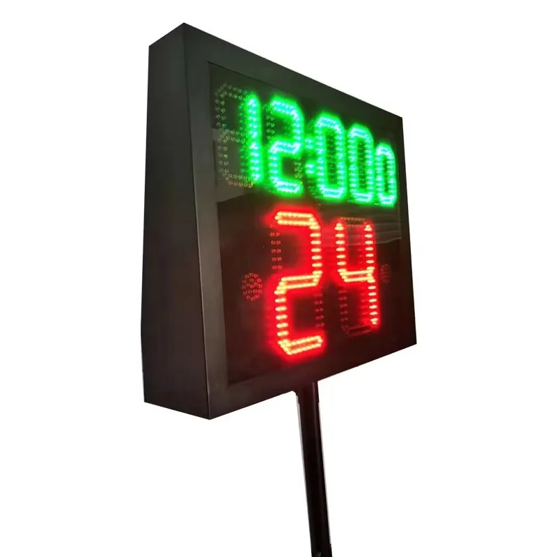 นาฬิกาจับเวลา 24 วินาทีสำหรับบาสเกตบอล ป้ายบอกคะแนนบาสเกตบอล นาฬิกาจับเวลา 24 วินาทีแบบดิจิทัลสำหรับบาสเกตบอล