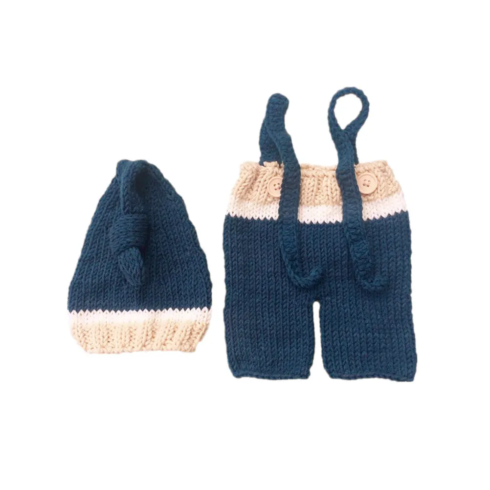 Conjunto de roupas para bebês recém-nascidos, roupas de malha, adereços para fotos, design confortável de desenho animado, perfeito para sessões fotográficas, presentes