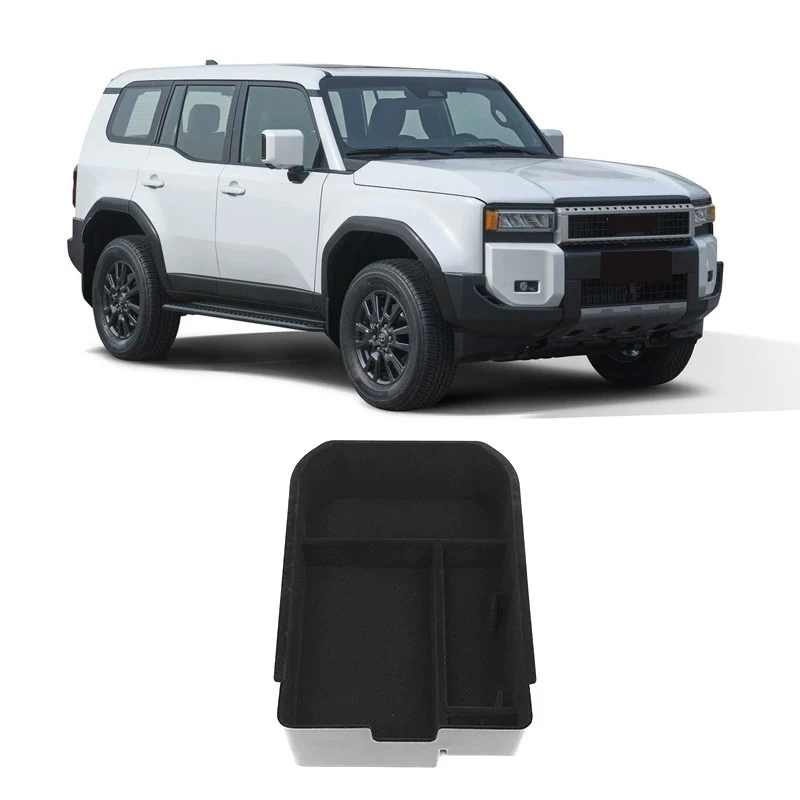 لـ 24 مسند ذراع تويوتا برادو تخزين LC250 مسند الذراع المركزي صندوق تخزين حجرة التخزين