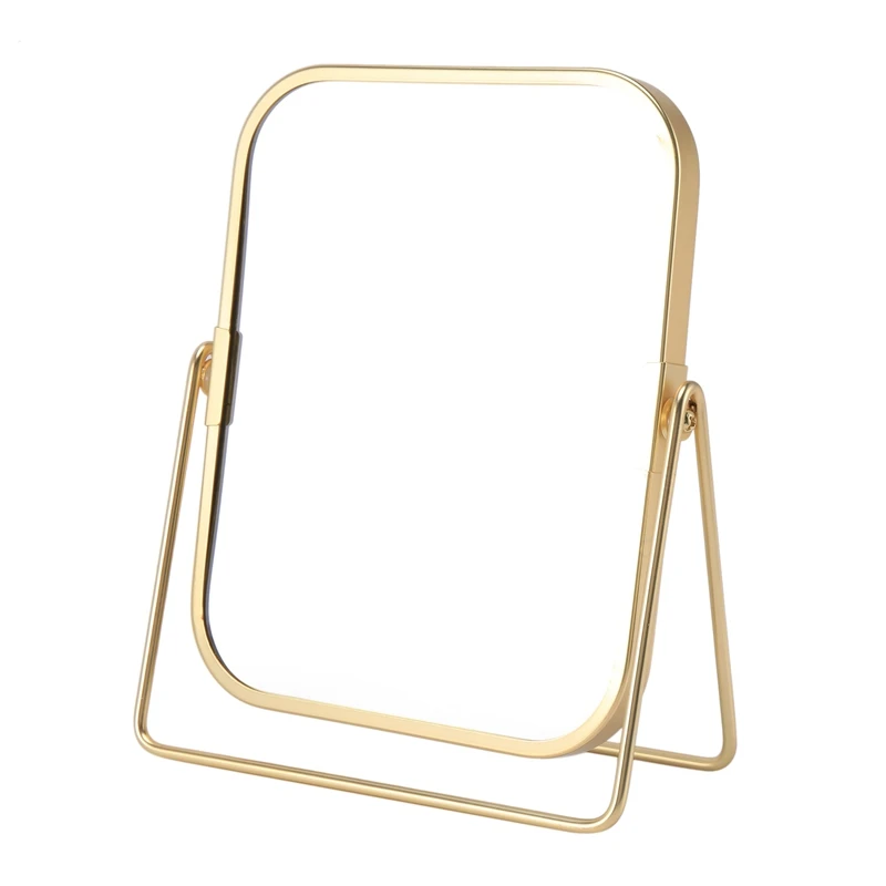 Vanity Makeup Mirror com Metal Stand, Desktop Tabletop Mirror, 360 Graus Swivel