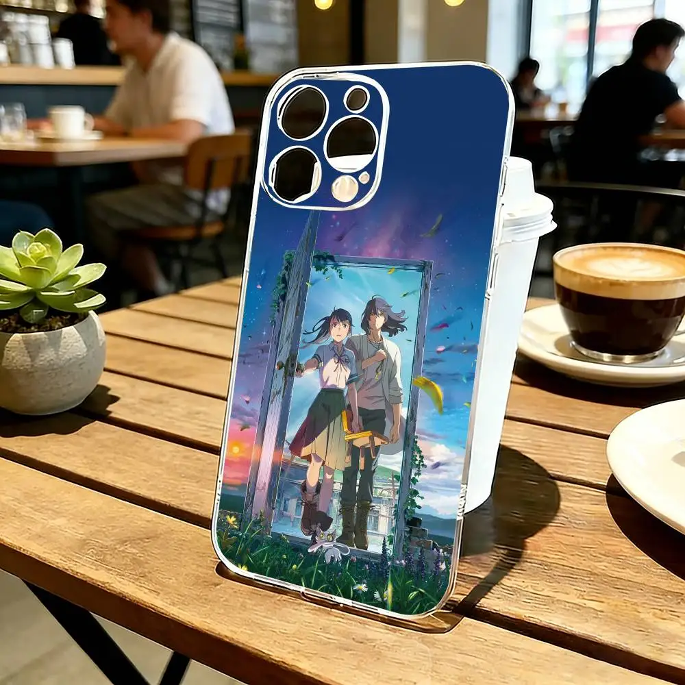 

Suzume No Tojimari Daijin Phone Case For iPhone 17 16 15 14 13 12 11 Mini Pro Max Plus Transparent Cover