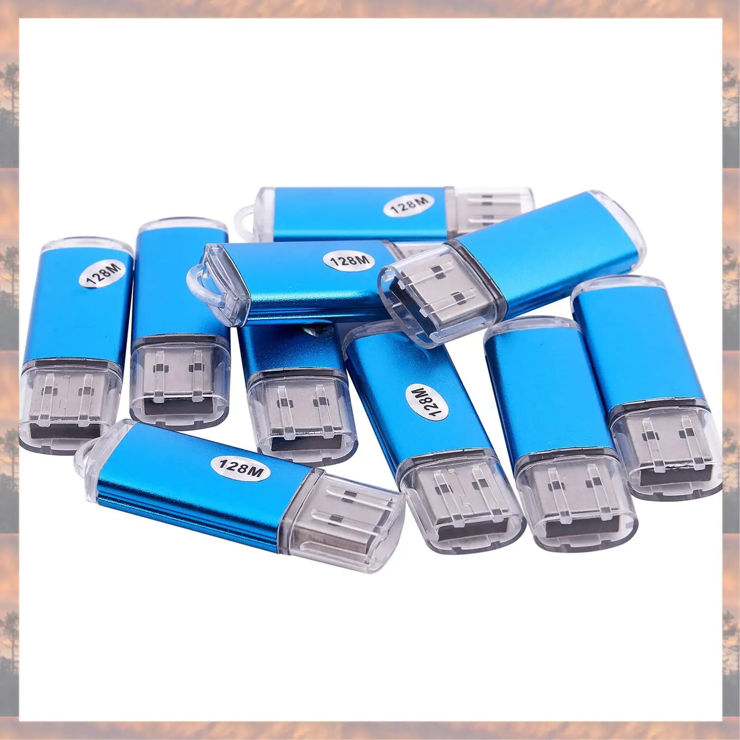 

2025 New-10 X USB Memory 2.0 Memory Stick Flash Drive 128MB Gift