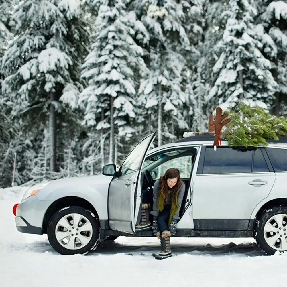 

Набор декоративных украшений для автомобиля: тканевые рожки и хвосты, рождественские украшения, креативные аксессуары для декора