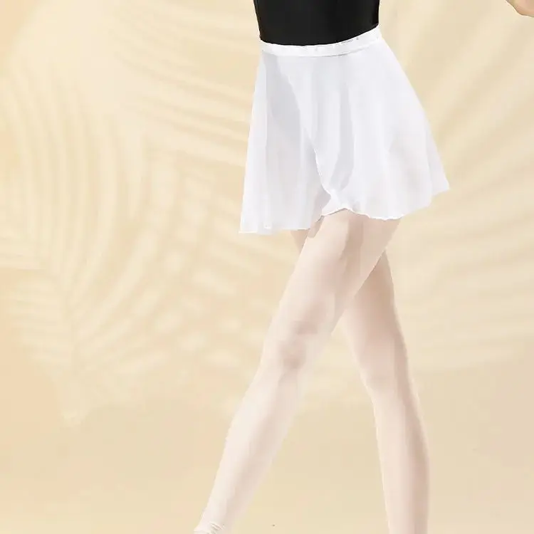 Women Ballet Skirts Lace-up Chiffon Skirts Dance Skirts Adults Girls Leotards Skirt Ballet Practice Dancing Mini skirts Tutu