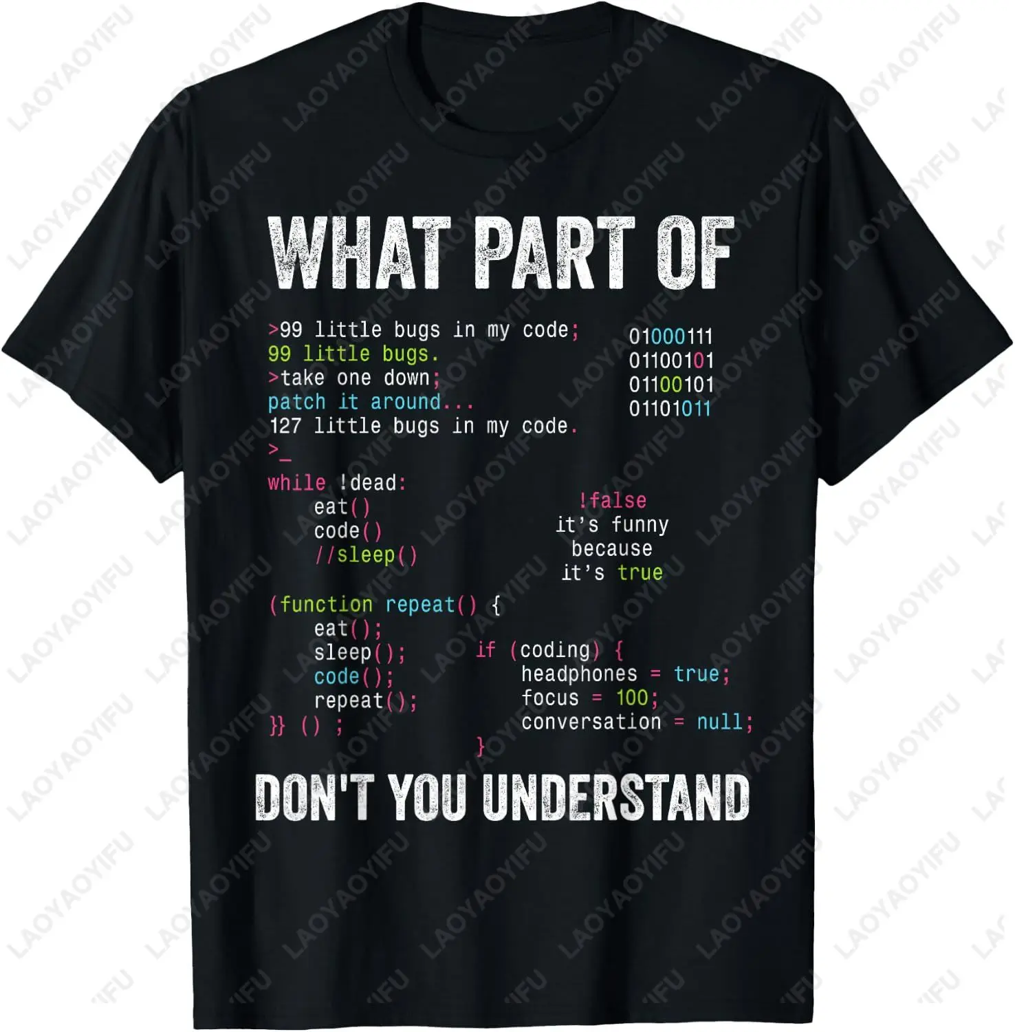 What Part of Don't You Understand Computer Science Lovers T-Shirt Casual Fashion Loose Harajuku Man Women Tshirt Soft Y2k Tees