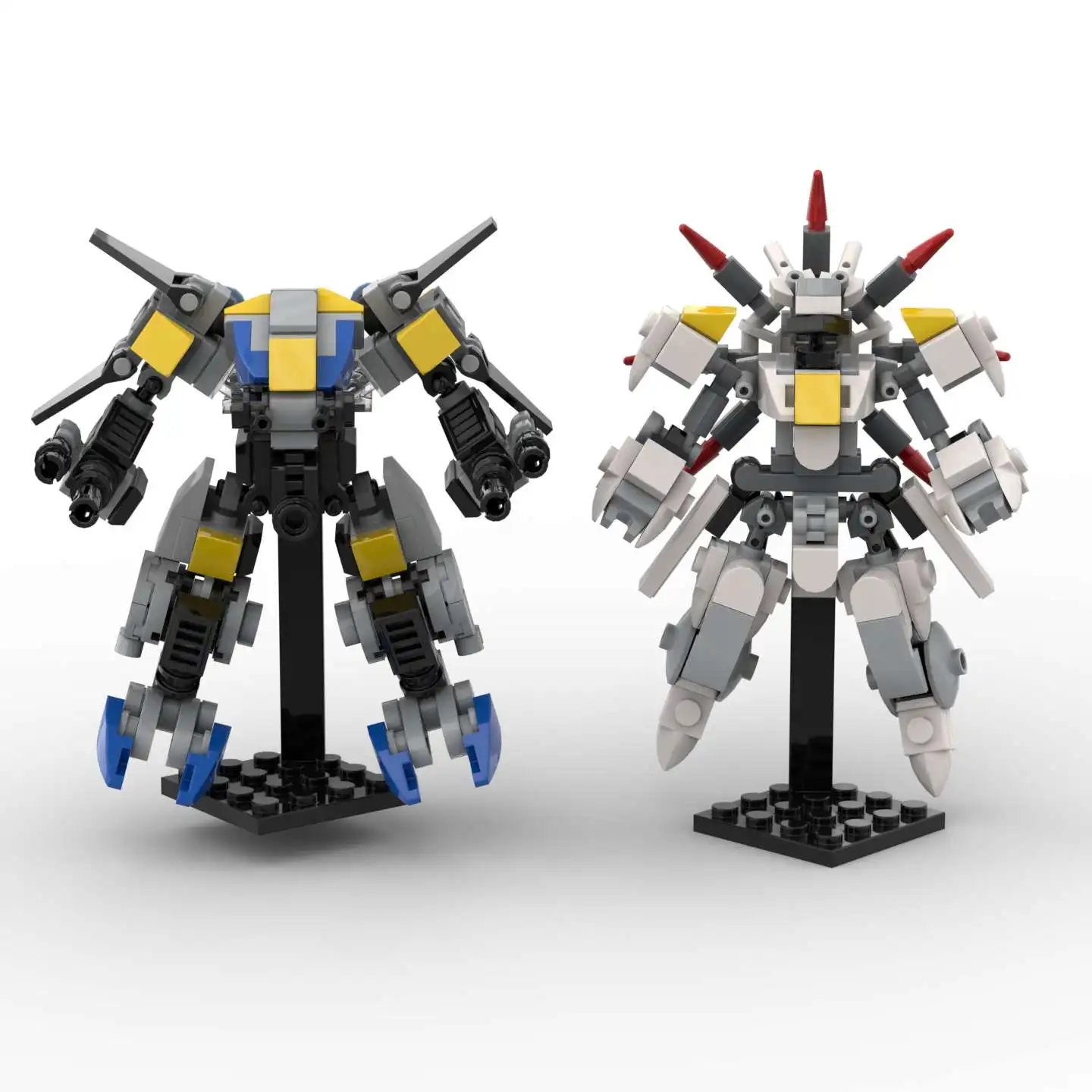 Mecha Mini Robot MOC Building Block Kit DIY Toy Figurine Gift  (Part kit+Electronic Assembly Diagram）