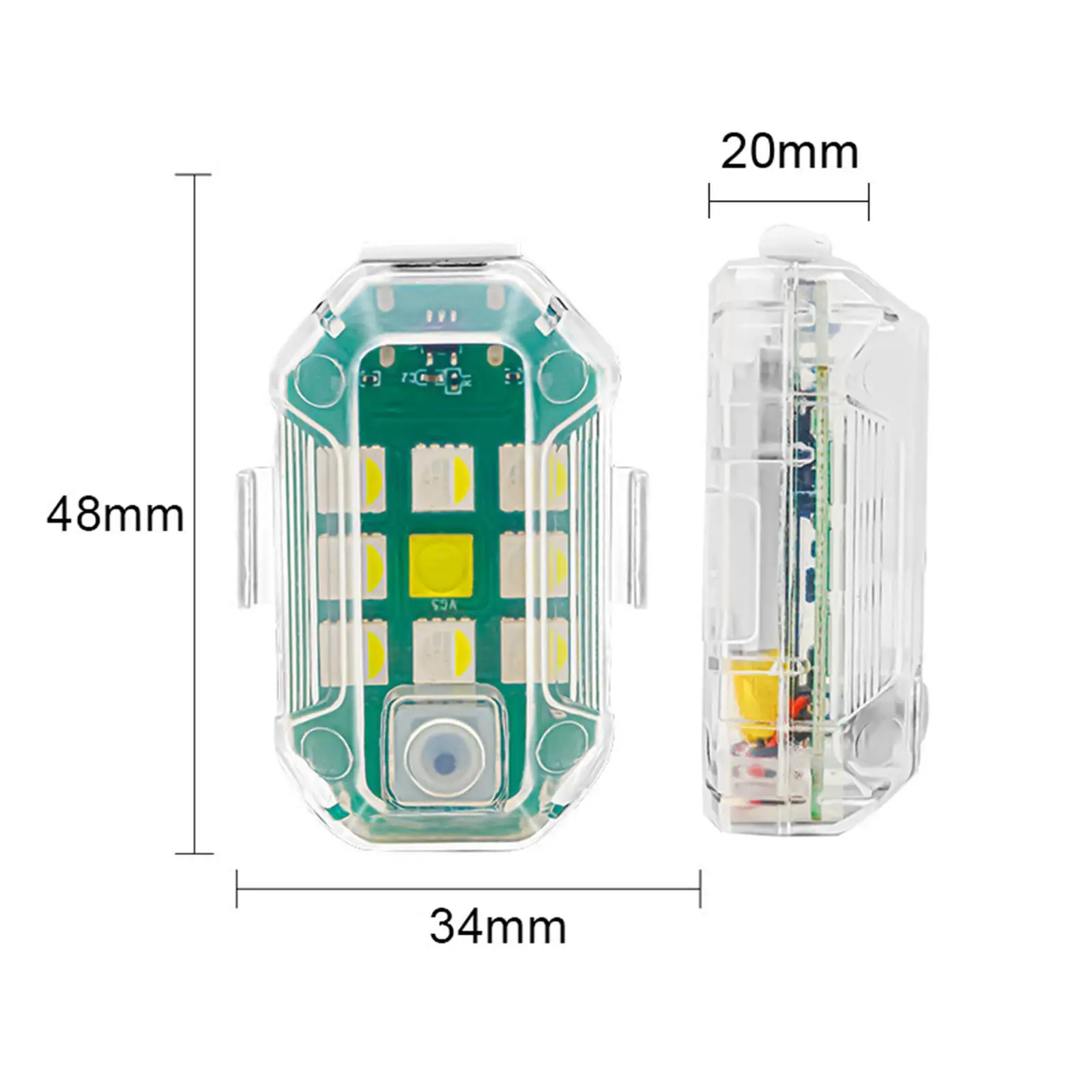 LED-Blitzlicht Motorrad licht einstellbar USB wiederauf ladbar vielseitige Warnleuchte Warnleuchte für Autos Fahrzeuge LKW