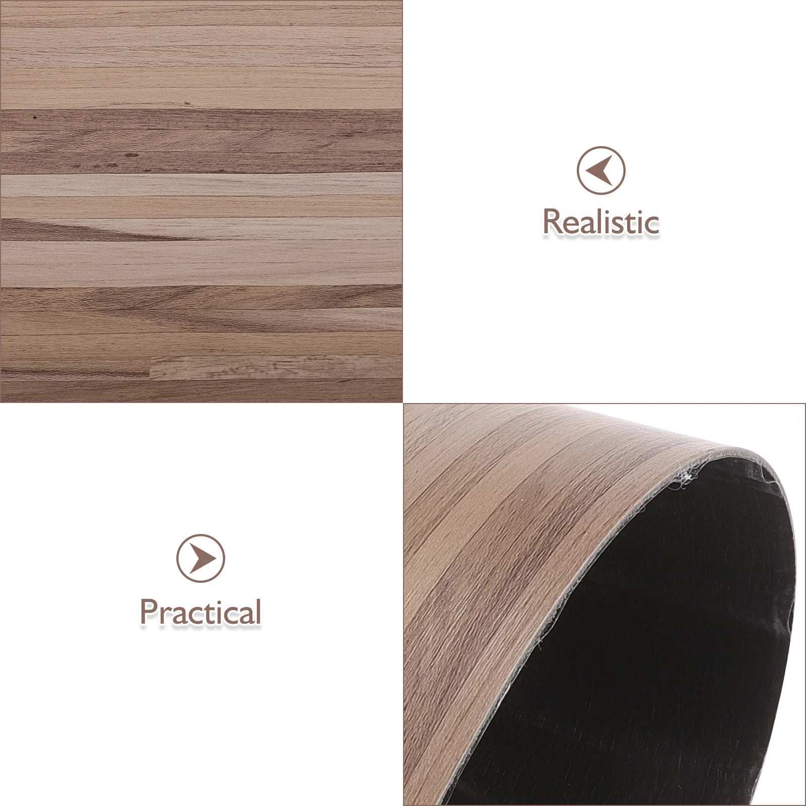 Plancher miniatures en bois à décoller et à coller, bande de bois réaliste auto-adhésive pour accessoires de maison de poupée Ob11, bricolage