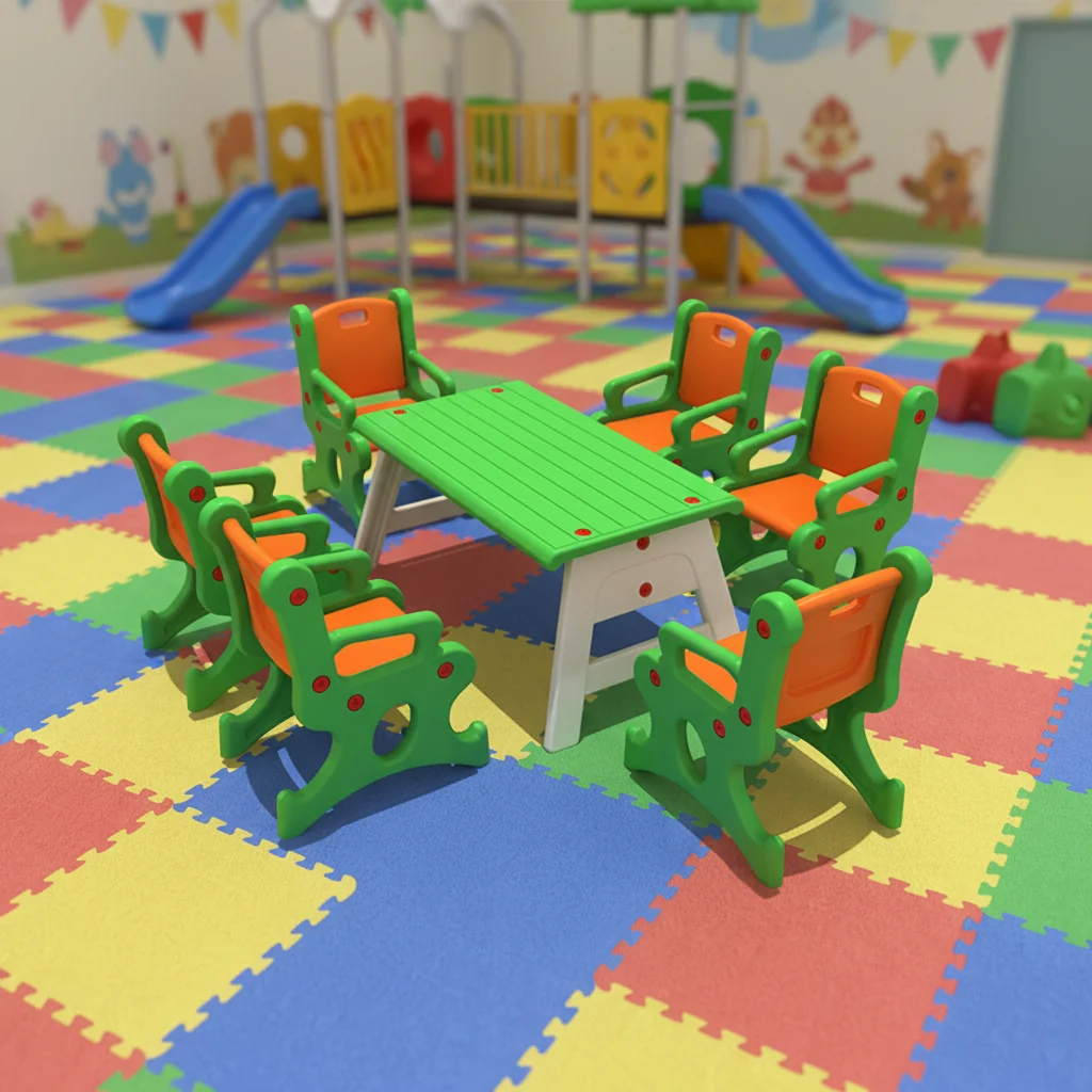Classroom & Playroom: School Furniture Student Desk And Chair, Kids Chair And Table, Reading Chair, Gaming Set.